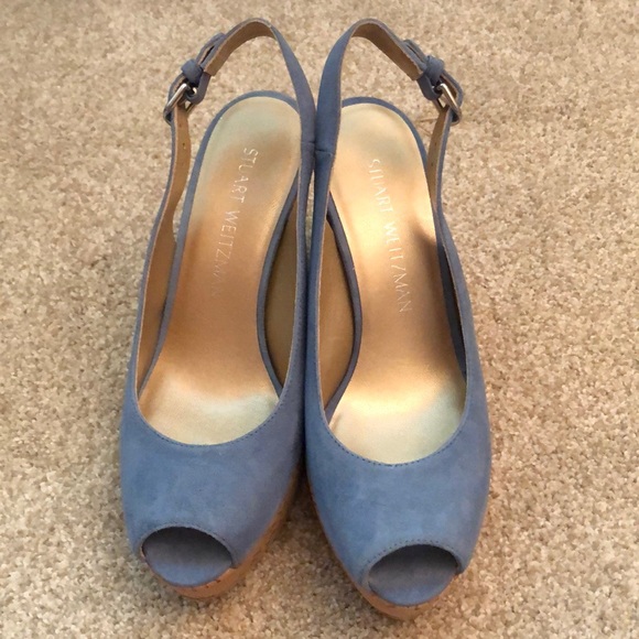 Stuart Weitzman Wedge Sandals. 6. New! - Picture 3 of 7